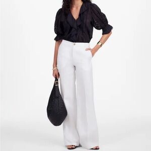 White Wide-Leg Pants